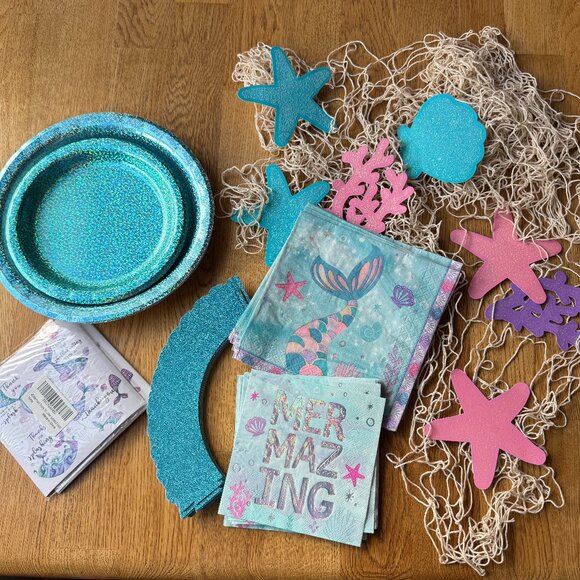 Mermaid Birthday Party Supply Lot - Picture 2 of 15